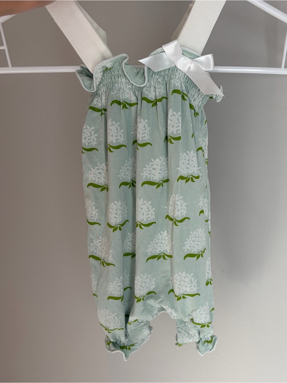 kickee pants aloe ixora sleeveless romper 6-12 mo bamboo